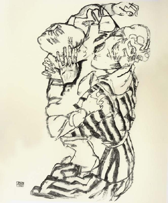 Egon Schiele Aunt and Nephew France oil painting art